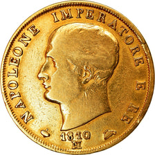 Moeda, ESTADOS ITALIANOS, KINGDOM OF NAPOLEON, Napoleon I, 40 Lire, 1810/09