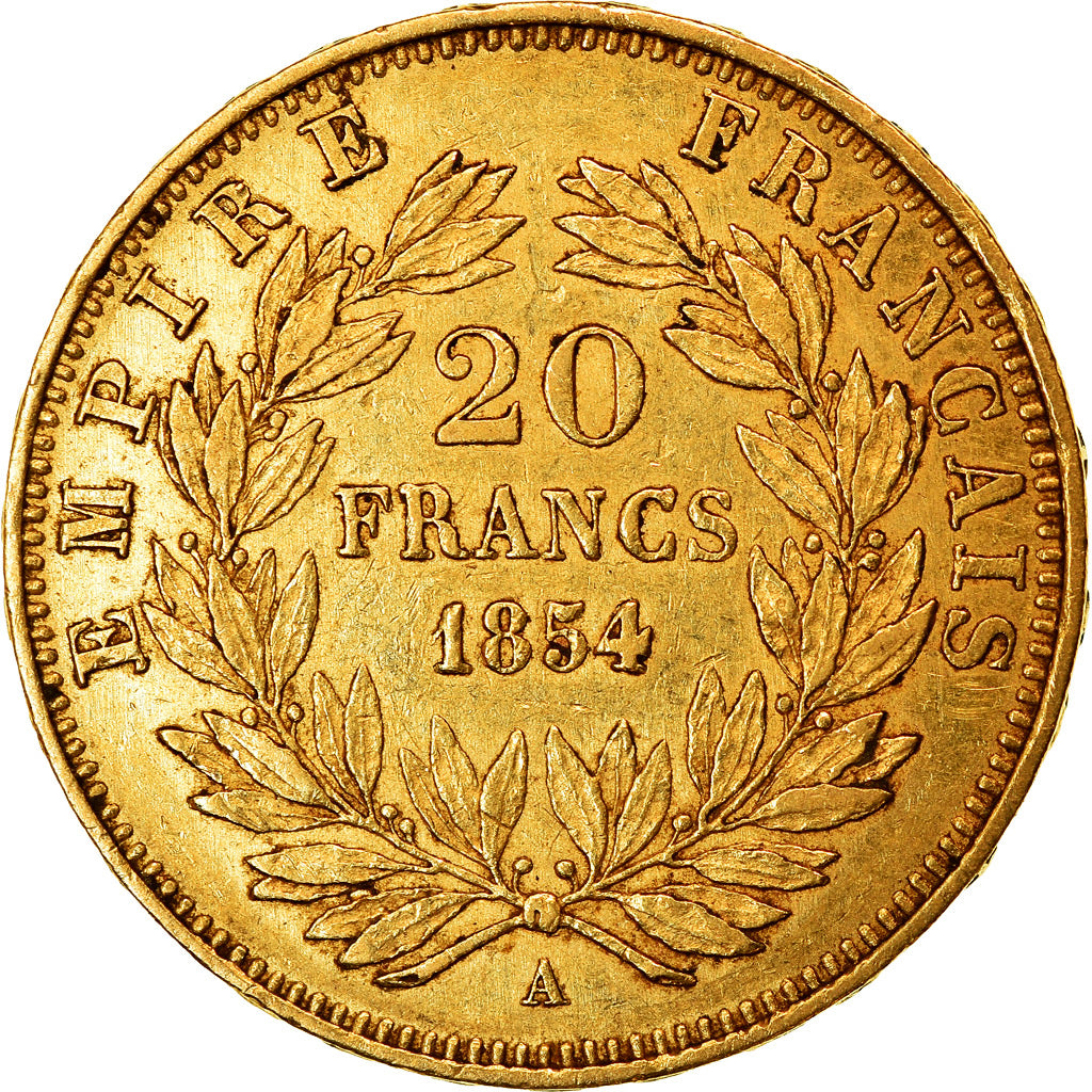 Monnaie, France, Napoleon III, Napoléon III, 20 Francs, 1854, Paris, TTB, Or