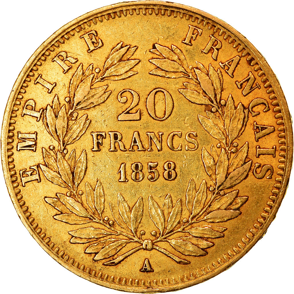 Monnaie, France, Napoleon III, Napoléon III, 20 Francs, 1858, Paris, TTB, Or