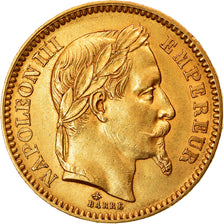Moeda, França, Napoleon III, 20 Francs, 1864, Paris, AU(50-53), Dourado