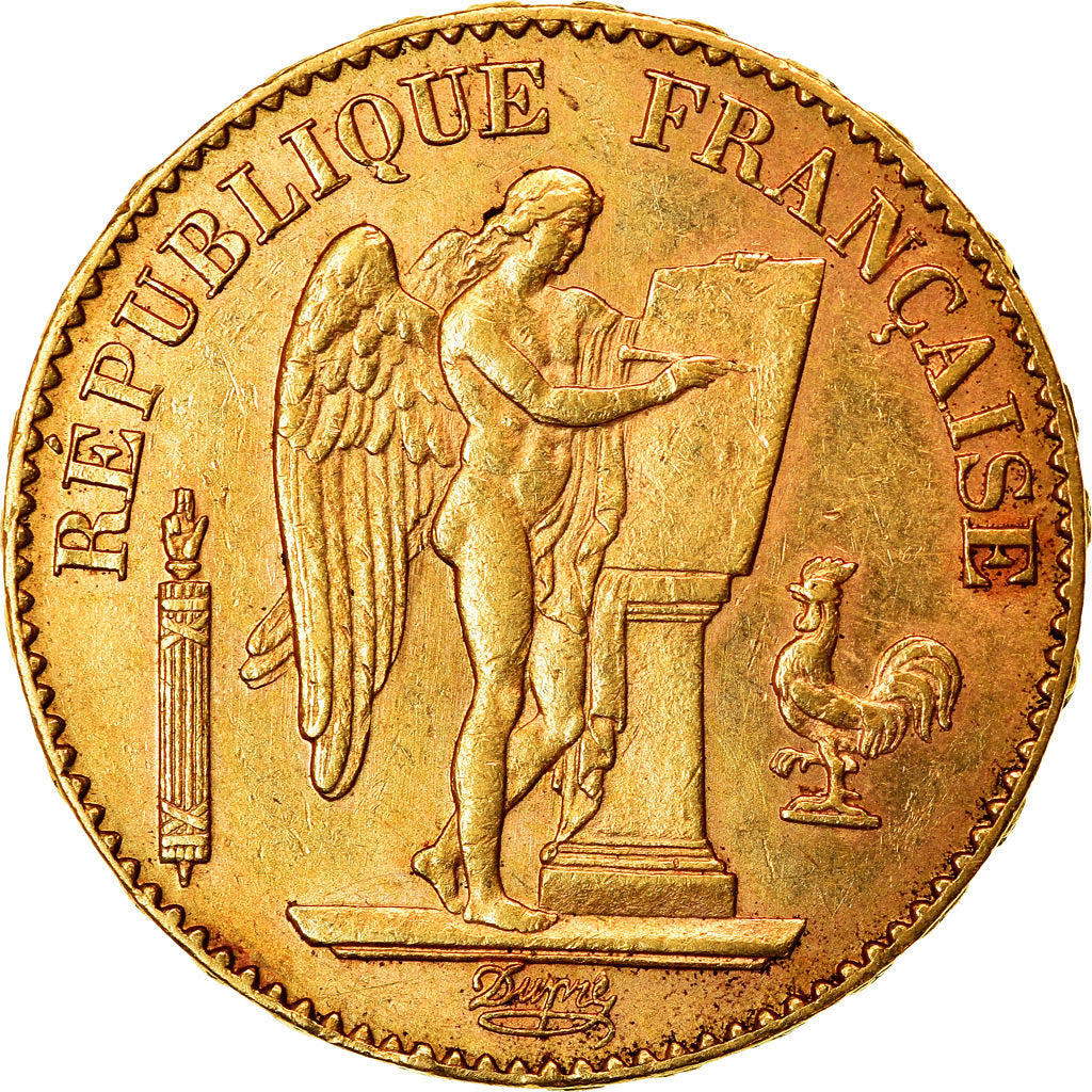 Coin, France, Génie, 20 Francs, 1889, Paris, AU(50-53), Gold, KM:825