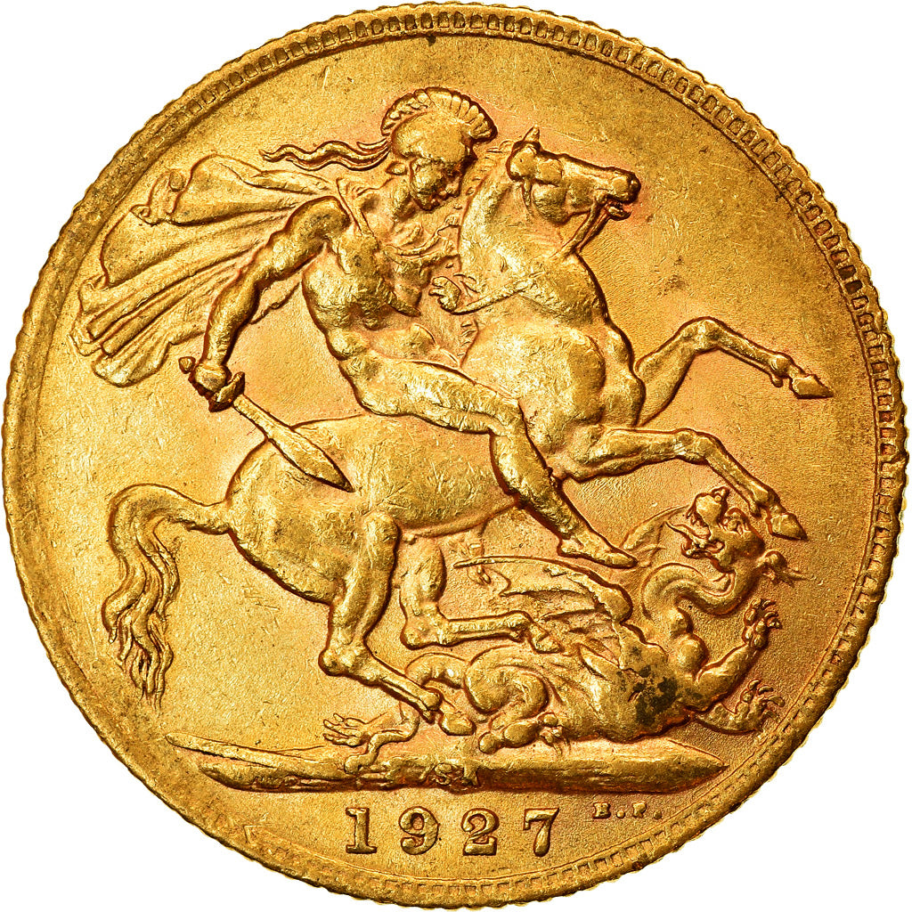 Münze, Südafrika, George V, Sovereign, 1927, SS+, Gold, KM:21