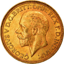 Moeda, África do Sul, George V, Sovereign, 1929, AU(50-53), Dourado, KM:A22