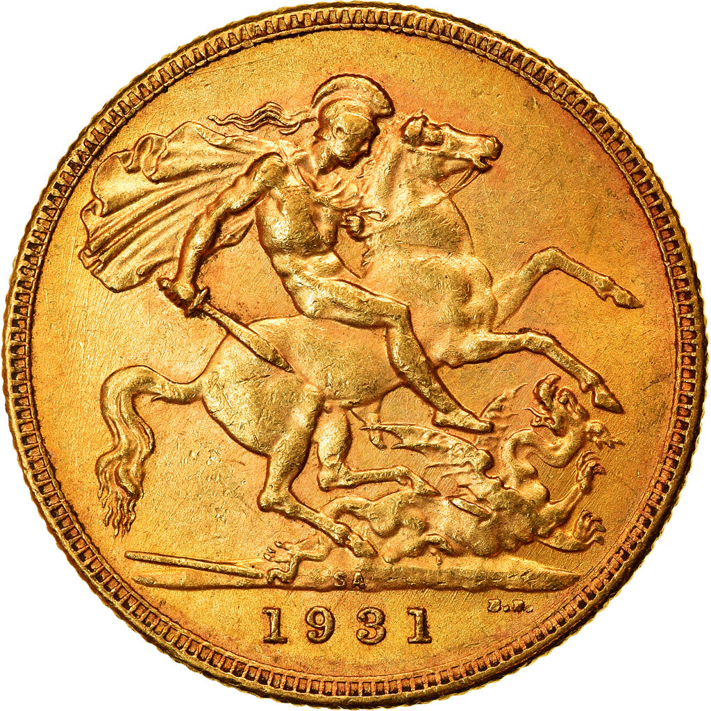 Monnaie, Afrique du Sud, George V, Sovereign, 1931, Pretoria, TTB+, Or, KM:A22