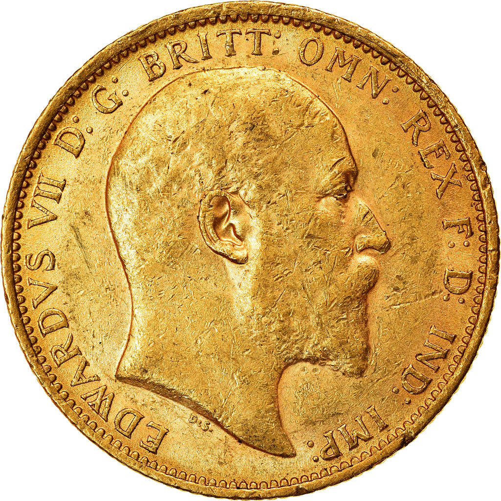 Münze, Australien, Edward VII, Sovereign, 1905, Sydney, SS+, Gold, KM:15