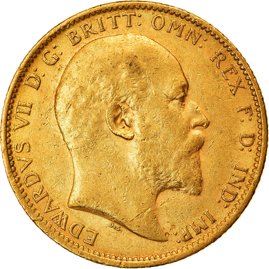 Munten, Australië, Edward VII, Sovereign, 1908, Sydney, ZF+, Goud, KM:15