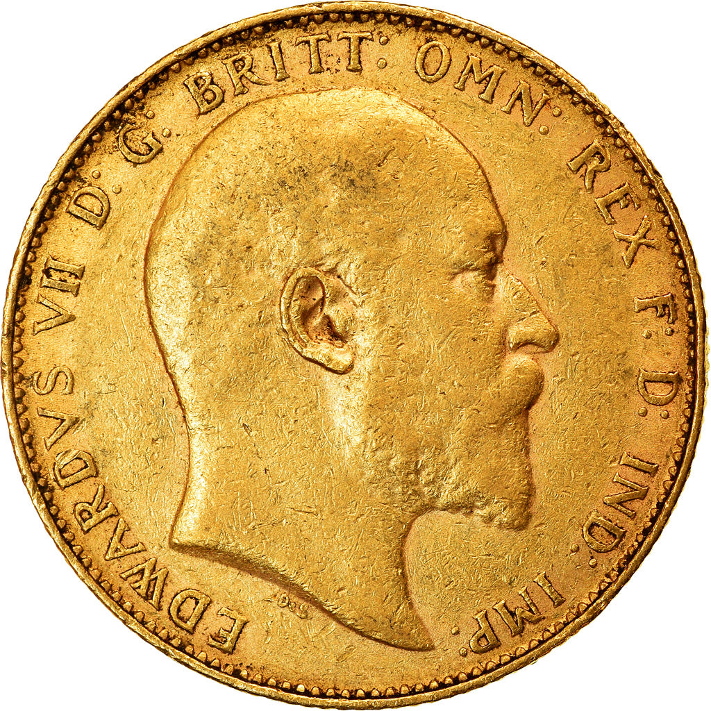 Coin, Australia, Edward VII, Sovereign, 1907, Perth, EF(40-45), Gold, KM:15