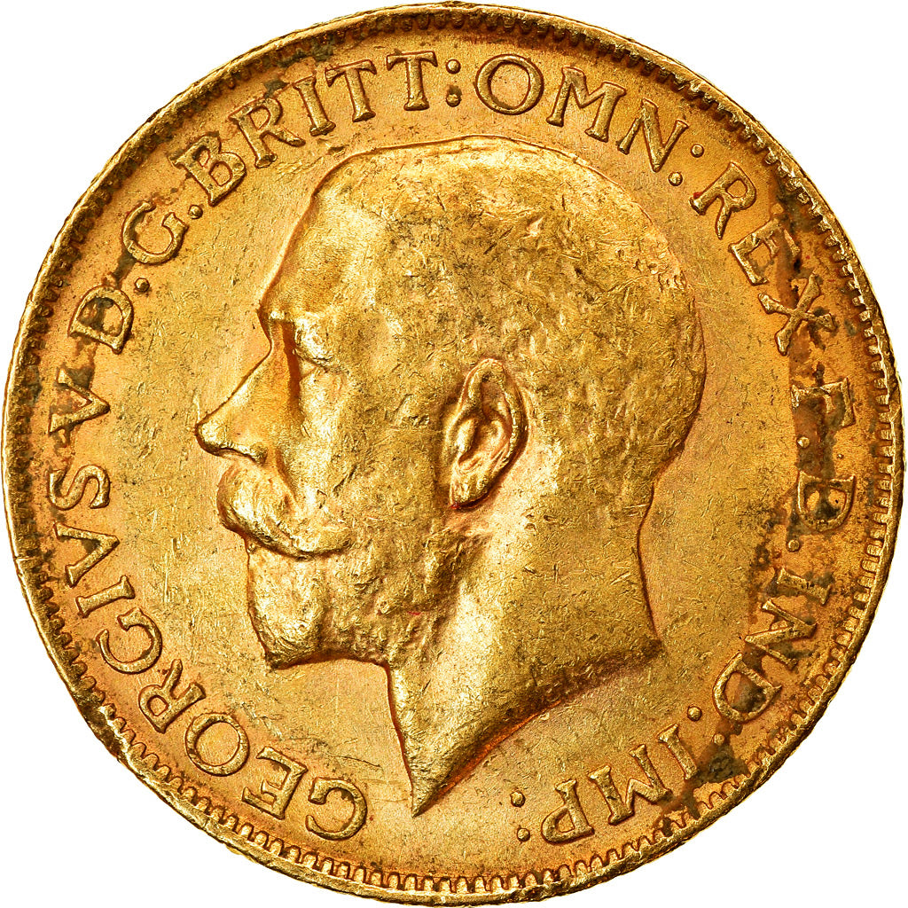 Monnaie, Australie, George V, Sovereign, 1917, Perth, TTB+, Or, KM:29
