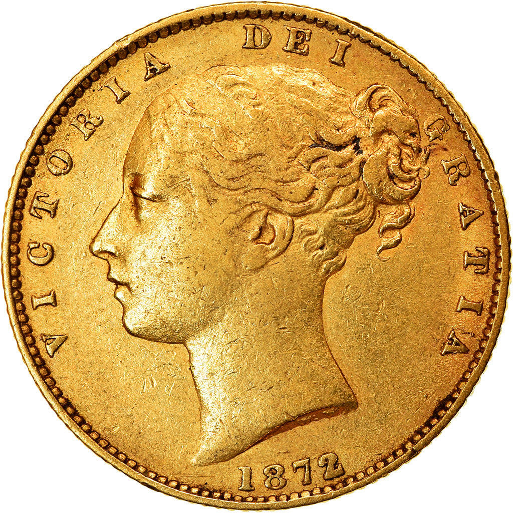 Coin, Australia, Elizabeth II, Sovereign, 1872, Melbourne, EF(40-45), Gold, KM:6