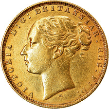 Coin, Australia, Victoria, Sovereign, 1875, Melbourne, EF(40-45), Gold, KM:7