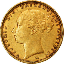 Coin, Australia, Victoria, Sovereign, 1886, Melbourne, EF(40-45), Gold, KM:7