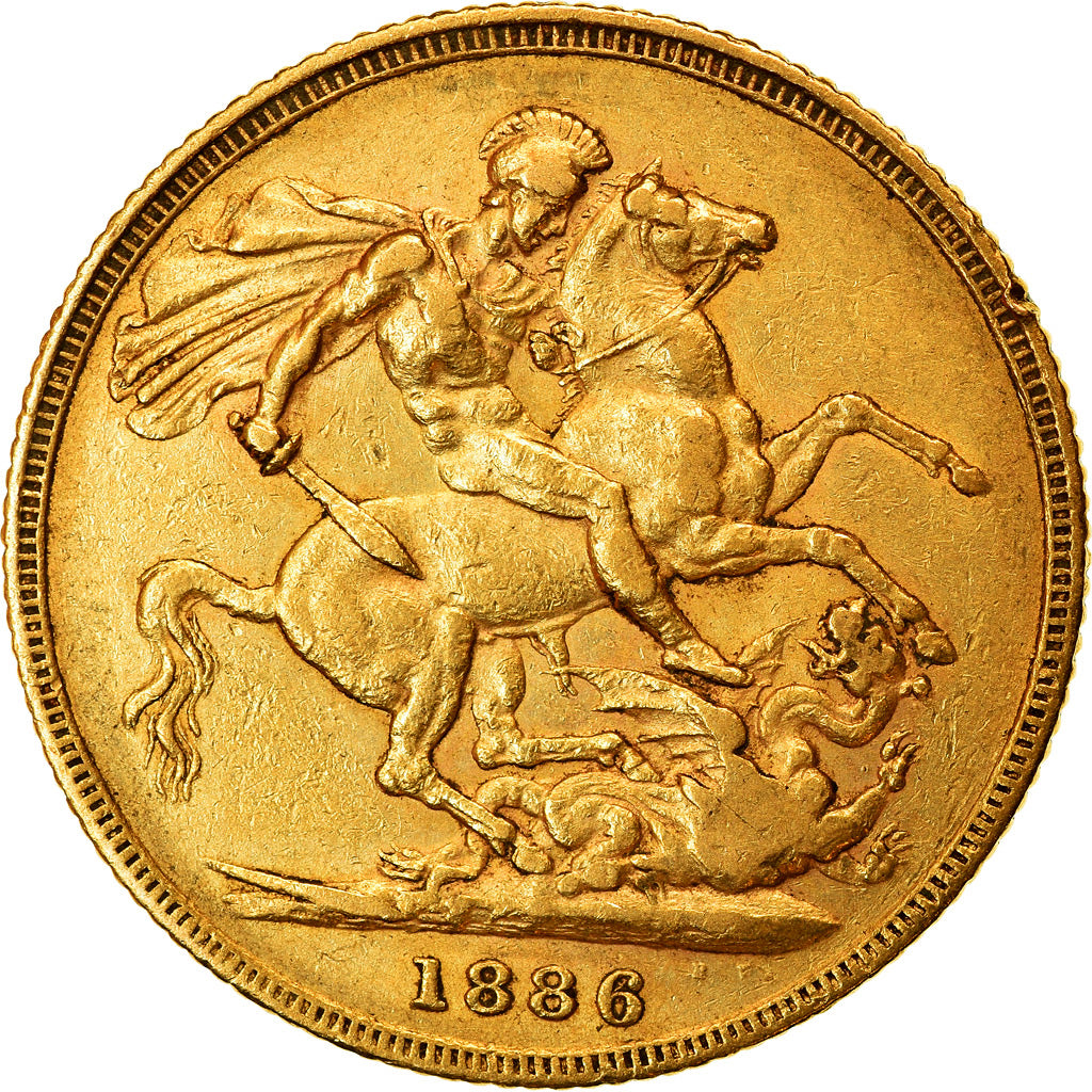 Monnaie, Australie, Victoria, Sovereign, 1886, Sydney, TTB, Or, KM:7
