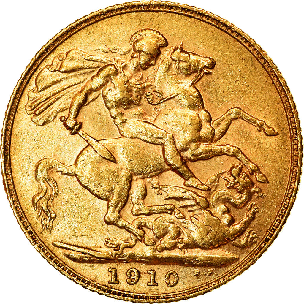 Monnaie, Grande-Bretagne, Edward VII, Sovereign, 1910, TTB+, Or, KM:805