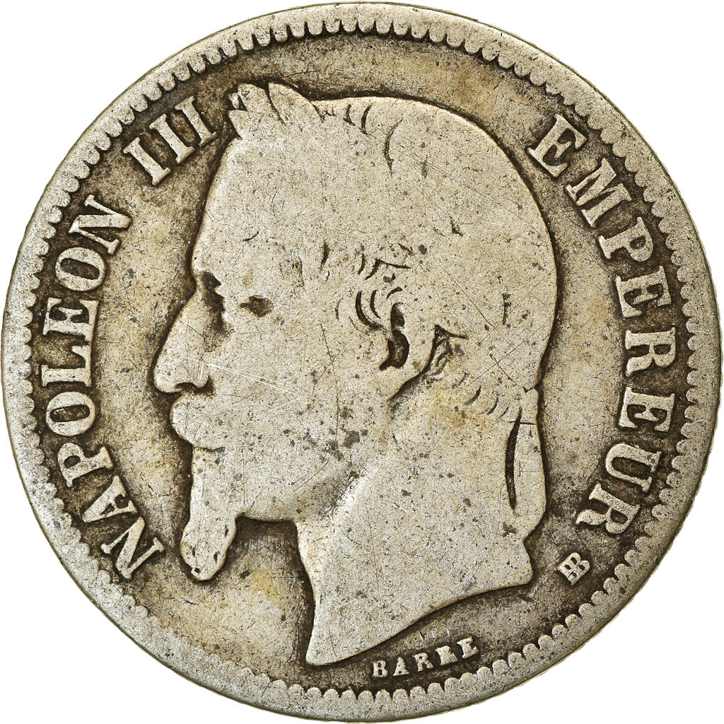 Munten, Frankrijk, Napoleon III, Napoléon III, Franc, 1866, Strasbourg, ZG+