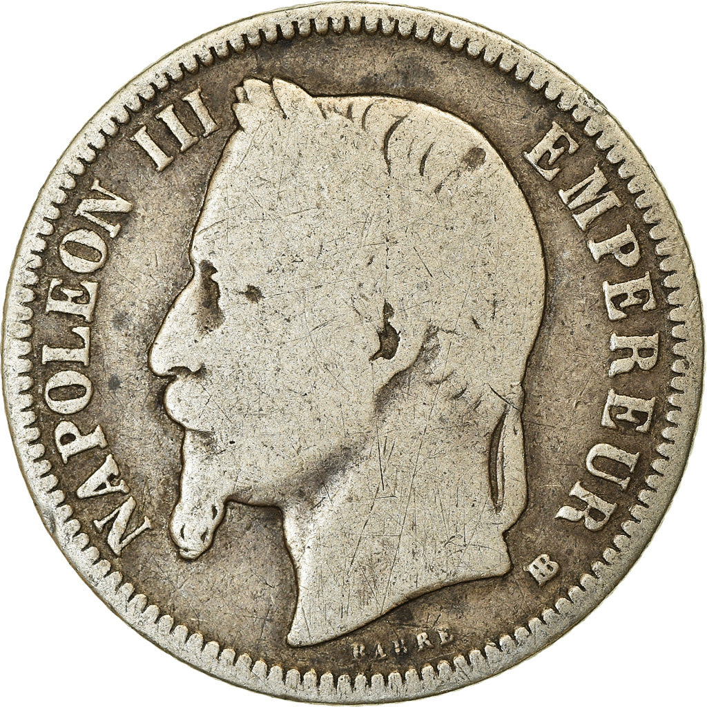 Coin, France, Napoleon III, Napoléon III, Franc, 1868, Strasbourg, F(12-15)