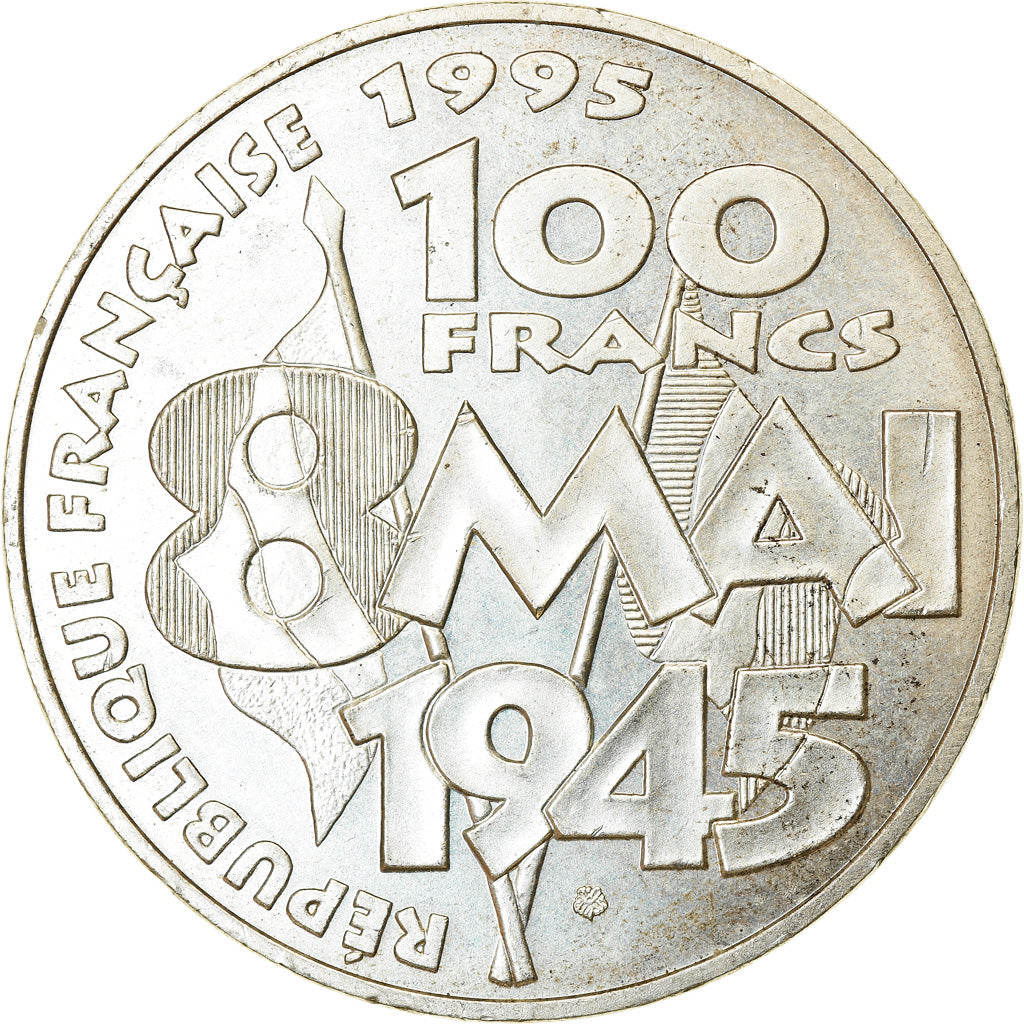 Moneta, Francia, 8 mai 1945, 100 Francs, 1995, Paris, SPL-, Argento, KM:1116.1