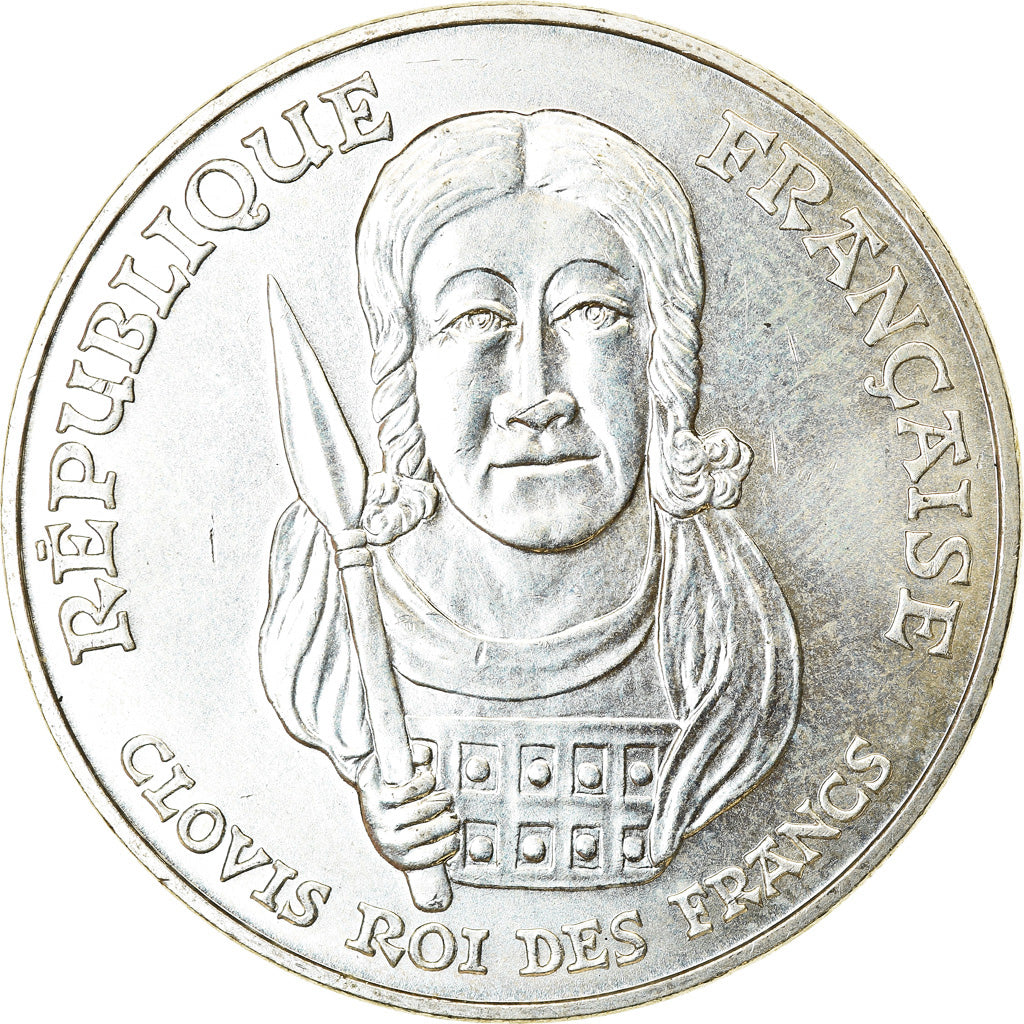 Moneda, Francia, Clovis, 100 Francs, 1996, EBC+, Plata, KM:1180, Gadoury:953