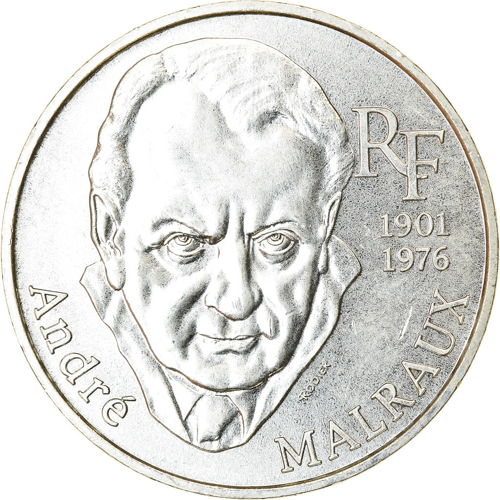 Coin, France, André Malraux, 100 Francs, 1997, MS(60-62), Silver, KM:1188