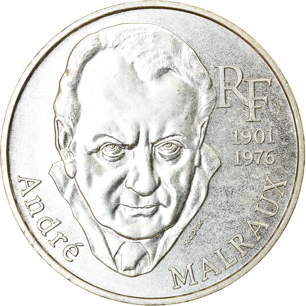 Coin, France, André Malraux, 100 Francs, 1997, MS(63), Silver, KM:1188