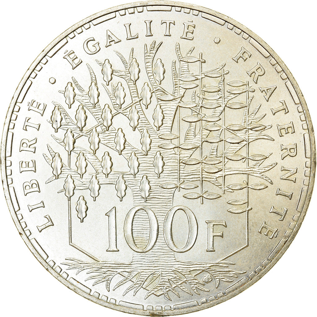 Moneta, Francia, Panthéon, 100 Francs, 1985, Paris, SPL, Argento, KM:951.1