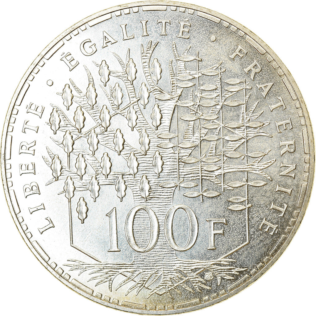 Coin, France, Panthéon, 100 Francs, 1985, Paris, MS(64), Silver, KM:951.1