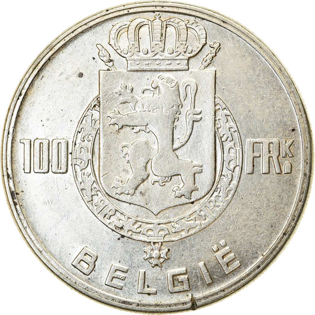 Coin, Belgium, 100 Francs, 100 Frank, 1951, EF(40-45), Silver, KM:139.1