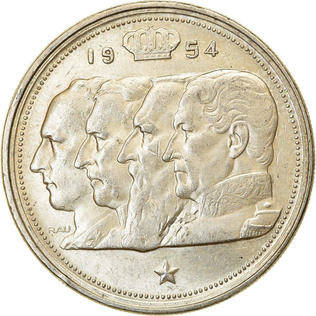Moneta, Belgio, 100 Francs, 100 Frank, 1954, BB+, Argento, KM:138.1