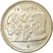 Moneta, Belgio, 100 Francs, 100 Frank, 1954, BB+, Argento, KM:138.1