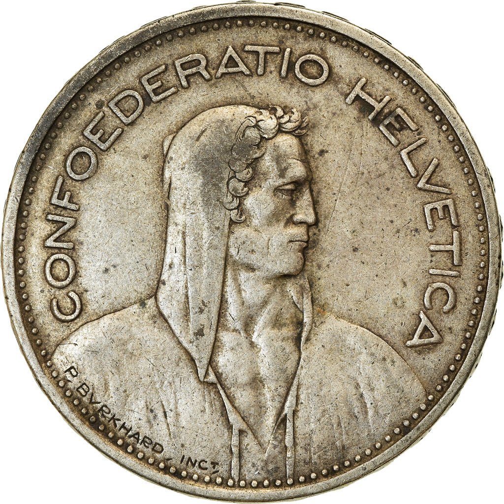 Coin, Switzerland, 5 Francs, 1932, Bern, VF(30-35), Silver, KM:40