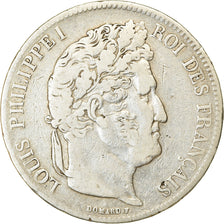 Coin, France, Louis-Philippe, 5 Francs, 1839, Strasbourg, VF(30-35), Silver