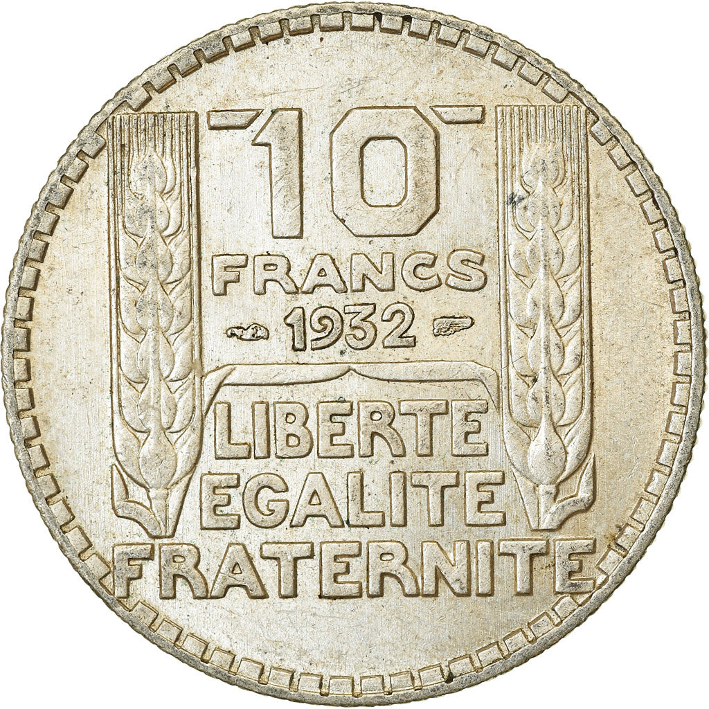 Moneta, Francja, Turin, 10 Francs, 1932, Paris, AU(50-53), Srebro, KM:878