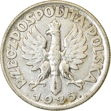 Münze, Polen, 2 Zlote, 1925, Warsaw, SS, Silber, KM:16