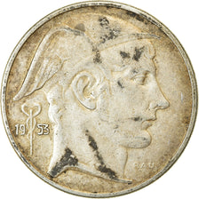 Coin, Belgium, 20 Francs, 20 Frank, 1953, EF(40-45), Silver, KM:141.1