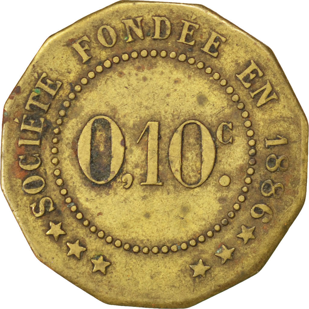 Coin, France, 10 Centimes, EF(40-45), Brass, Elie:25.2