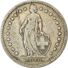 Coin, Switzerland, 2 Francs, 1878, Bern, VF(30-35), Silver, KM:21