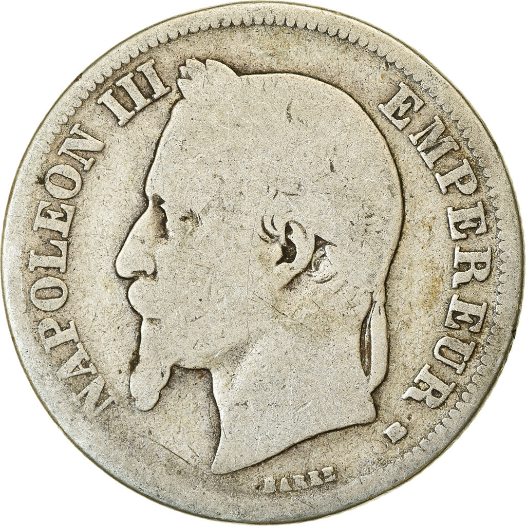 Münze, Frankreich, Napoleon III, Napoléon III, 2 Francs, 1866, Strasbourg