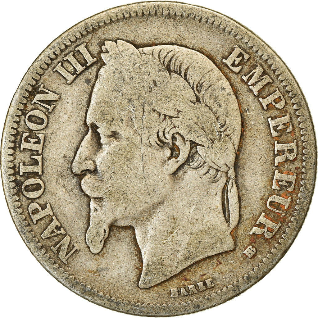 Coin, France, Napoleon III, Napoléon III, 2 Francs, 1868, Strasbourg