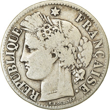Moneta, Francia, Cérès, 2 Francs, 1871, Bordeaux, MB+, Argento, KM:817.2
