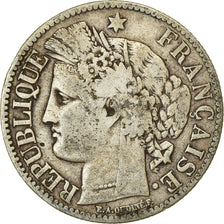 Coin, France, Cérès, 2 Francs, 1872, Bordeaux, VF(30-35), Silver, KM:817.2
