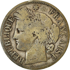 Coin, France, Cérès, 2 Francs, 1872, Bordeaux, VF(20-25), Silver, KM:817.2