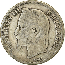 Moneda, Francia, Napoleon III, Napoléon III, 2 Francs, 1868, Paris, BC, Plata