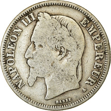 Moeda, França, Napoleon III, Napoléon III, 2 Francs, 1869, Paris, VF(20-25)