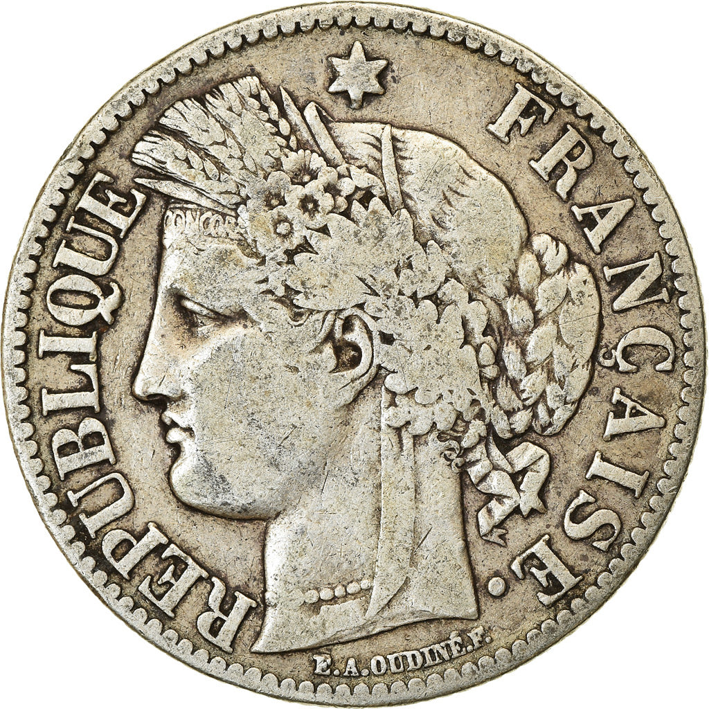 Coin, France, Cérès, 2 Francs, 1881, Paris, VF(20-25), Silver, KM:817.1