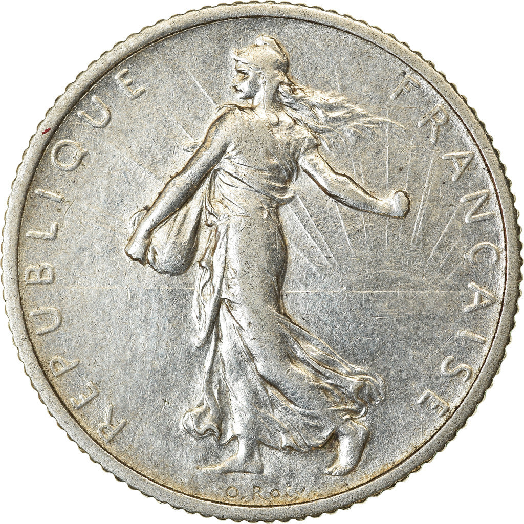 Coin, France, Semeuse, Franc, 1908, Paris, EF(40-45), Silver, KM:844.1