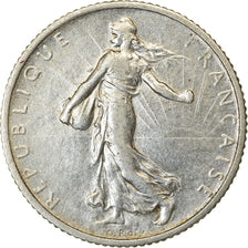 Coin, France, Semeuse, Franc, 1908, Paris, EF(40-45), Silver, KM:844.1