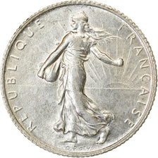 Coin, France, Semeuse, Franc, 1911, Paris, AU(55-58), Silver, KM:844.1