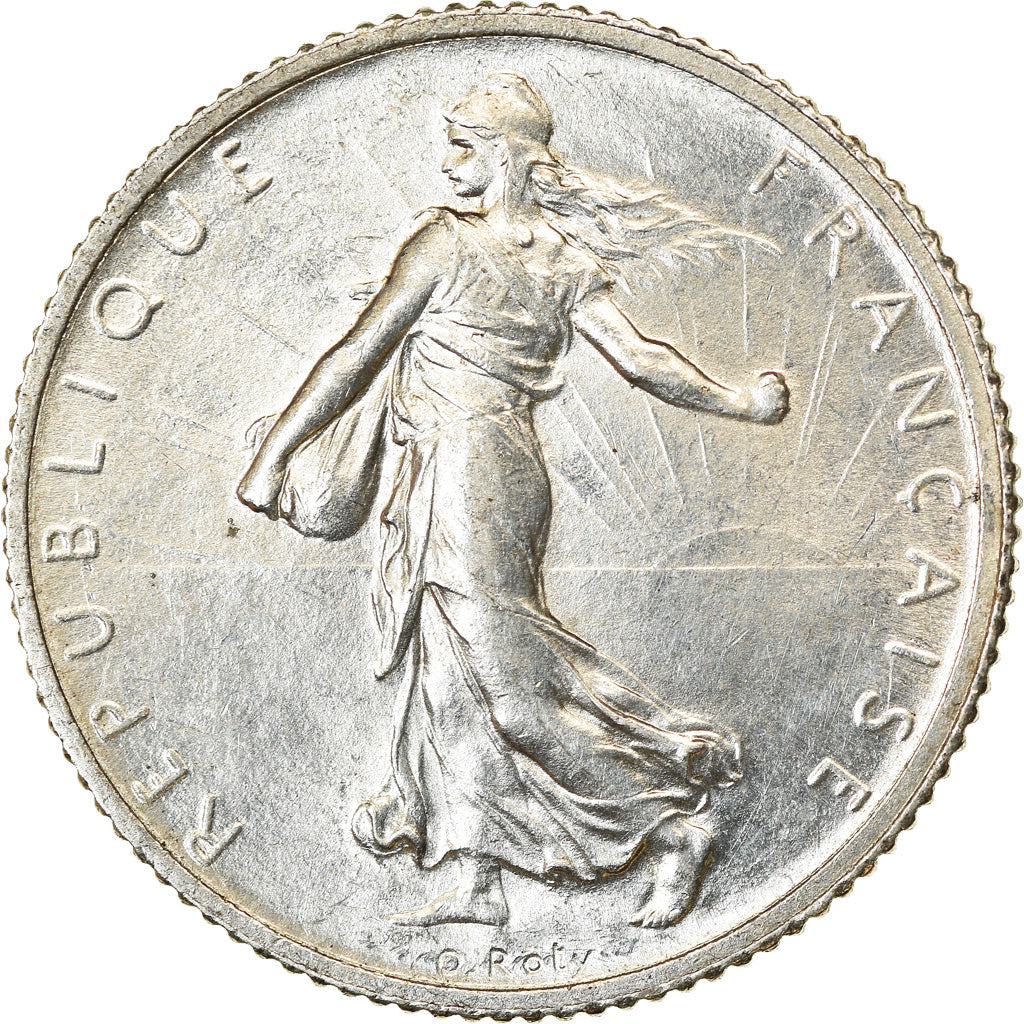 Coin, France, Semeuse, Franc, 1913, Paris, MS(60-62), Silver, KM:844.1