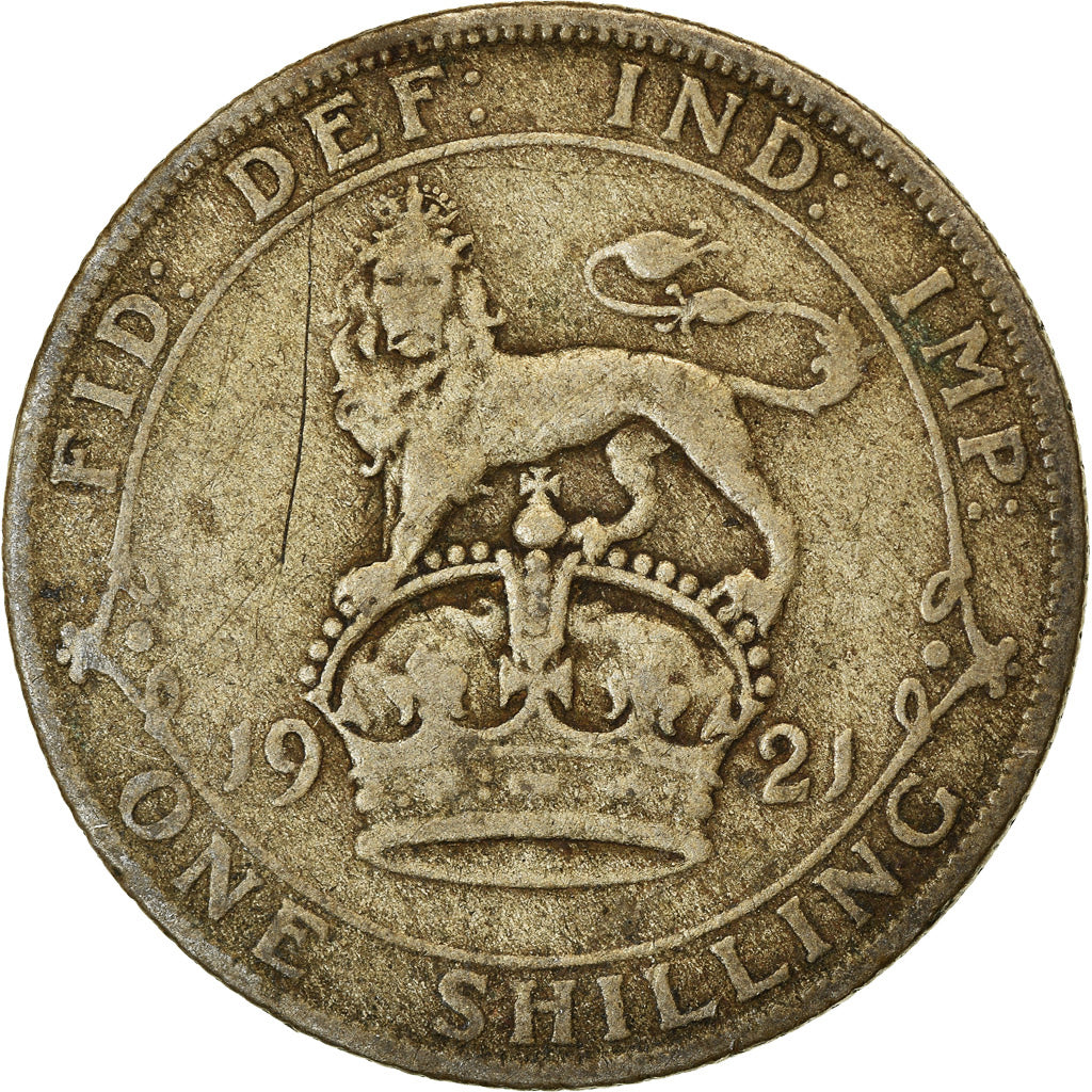 Coin, Great Britain, George V, Shilling, 1921, VF(30-35), Silver, KM:816a