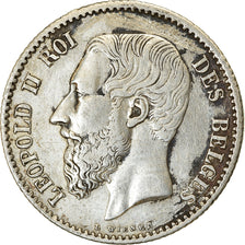 Coin, Belgium, Leopold II, Franc, 1867, AU(50-53), Silver, KM:28.1