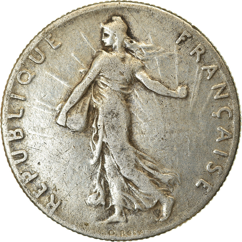 Moneta, Francia, Semeuse, 50 Centimes, 1902, Paris, MB+, Argento, KM:854